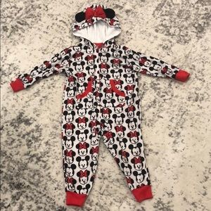 Minnie Mouse one piece pajamas